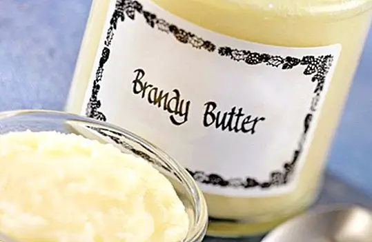 Brandy butter: traditional English sweet Christmas sauce